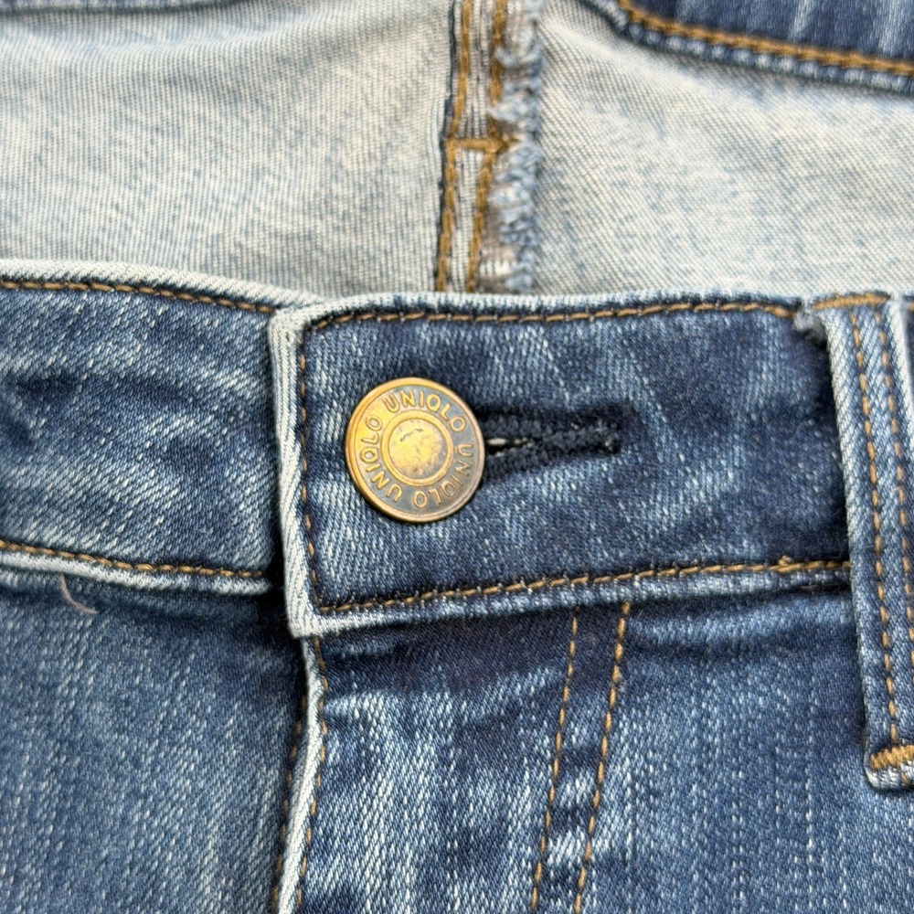 Uniqlo Jeans Women 30x26.5 Blue Skinny Stretch Mid Rise Ankle Zip Denim Pants - Picture 5 of 16